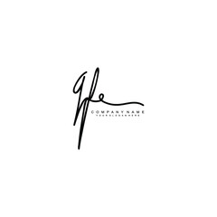 QF initials signature logo. Handwriting logo vector templates. Hand drawn Calligraphy lettering Vector illustration.
