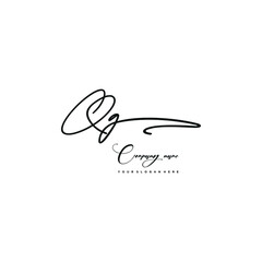 QG initials signature logo. Handwriting logo vector templates. Hand drawn Calligraphy lettering Vector illustration.
