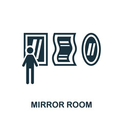 Mirror Room icon. Simple element from amusement park collection. Creative Mirror Room icon for web design, templates, infographics and more