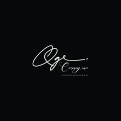 QG initials signature logo. Handwriting logo vector templates. Hand drawn Calligraphy lettering Vector illustration.
