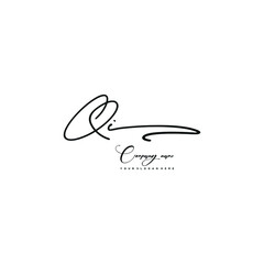 QI initials signature logo. Handwriting logo vector templates. Hand drawn Calligraphy lettering Vector illustration.
