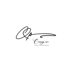 QP initials signature logo. Handwriting logo vector templates. Hand drawn Calligraphy lettering Vector illustration.
