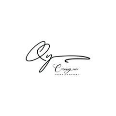 QY initials signature logo. Handwriting logo vector templates. Hand drawn Calligraphy lettering Vector illustration.
