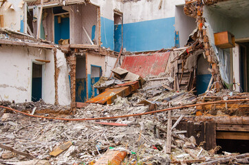 demolition of an abandoned building