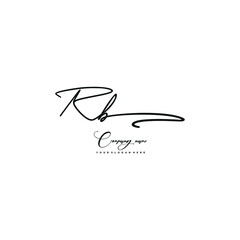 RB initials signature logo. Handwriting logo vector templates. Hand drawn Calligraphy lettering Vector illustration.
