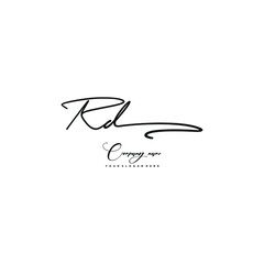 RD initials signature logo. Handwriting logo vector templates. Hand drawn Calligraphy lettering Vector illustration.
