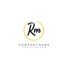 RM initials signature logo. Handwriting logo vector templates. Hand drawn Calligraphy lettering Vector illustration.
