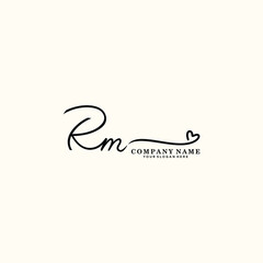 RM initials signature logo. Handwriting logo vector templates. Hand drawn Calligraphy lettering Vector illustration.
