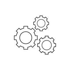 Gear icon vector. Cogwheel sign