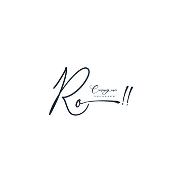RO initials signature logo. Handwriting logo vector templates. Hand drawn Calligraphy lettering Vector illustration.
