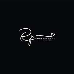 RP initials signature logo. Handwriting logo vector templates. Hand drawn Calligraphy lettering Vector illustration.
