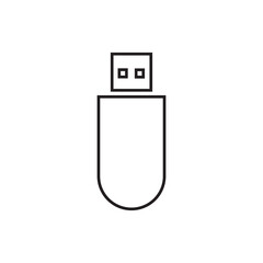 Flash drive icon vector. USB sign