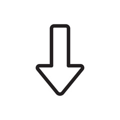 Down arrow icon vector. Download sign