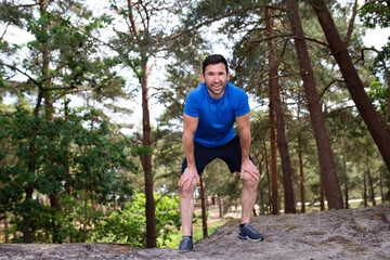 Man looking sporty in the countryside 
