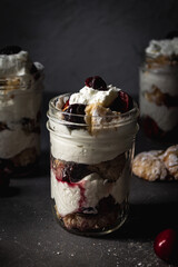 Cherry and almond cookie eton mess dessert