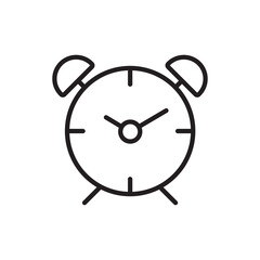 Alarm icon vector. Clock sign