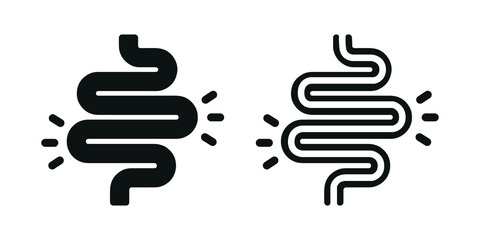 Colitis icon flat sign. Vector illustration