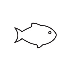 Fish icon vector. Fishing sign