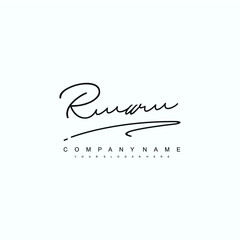 RW initials signature logo. Handwriting logo vector templates. Hand drawn Calligraphy lettering Vector illustration.
