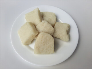 Jadah ketan, is a traditional snack from Indonesia. Made from sticky rice and grated coconut....