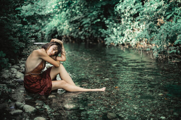 Young woman in the nature