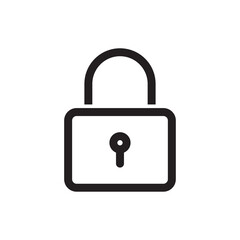 Lock icon vector. Padlock sign