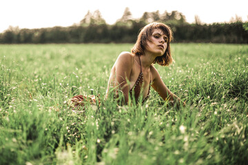 Young woman in the nature