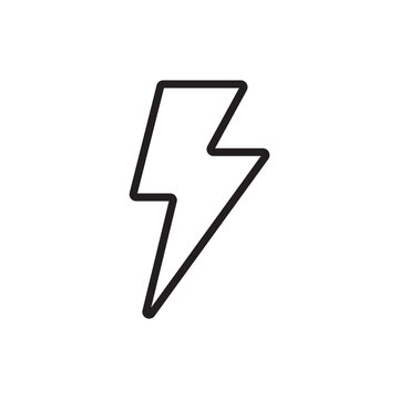 Flash icon vector. Lightning sign