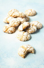 Vegan chewy amaretti cookies