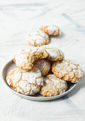 Vegan chewy amaretti cookies