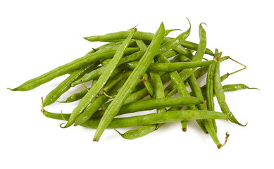 string beans isolated on white background