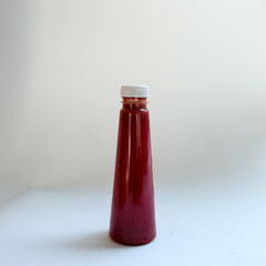 Fresh 100% Fruit Juice in Clear Glass bottle