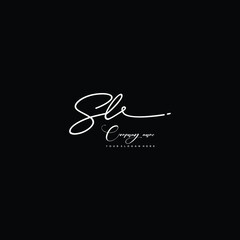 SL initials signature logo. Handwriting logo vector templates. Hand drawn Calligraphy lettering Vector illustration.
