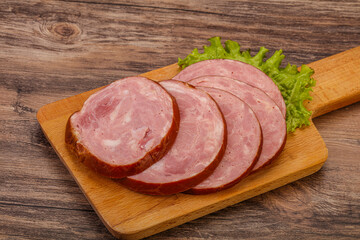 Slices of pork meat ham