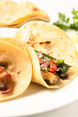 Zucchini and Black Bean Tacos