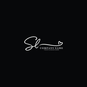 SL initials signature logo. Handwriting logo vector templates. Hand drawn Calligraphy lettering Vector illustration.
