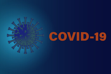 Covid-19 coronavirus inscription on a dark background. The new coronavirus NCOV-19.