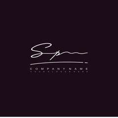 SP initials signature logo. Handwriting logo vector templates. Hand drawn Calligraphy lettering Vector illustration.
