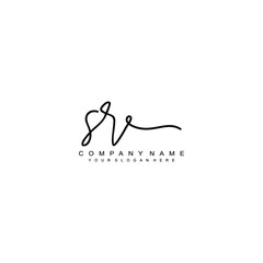 SR initials signature logo. Handwriting logo vector templates. Hand drawn Calligraphy lettering Vector illustration.
