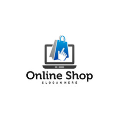 Online Shop Logo designs Concept Vector, Shop logo design template, illustration