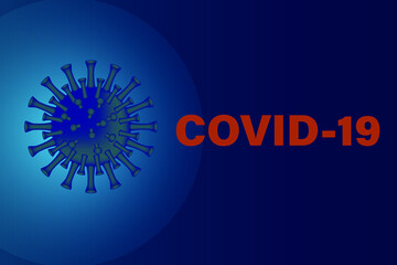 Covid-19 coronavirus inscription on a dark background. The new coronavirus NCOV-19.