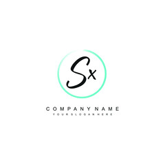 SX initials signature logo. Handwriting logo vector templates. Hand drawn Calligraphy lettering Vector illustration.
