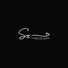 SX initials signature logo. Handwriting logo vector templates. Hand drawn Calligraphy lettering Vector illustration.
