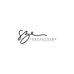 SZ initials signature logo. Handwriting logo vector templates. Hand drawn Calligraphy lettering Vector illustration.
