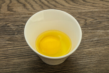 Raw Chicken egg in the bowl