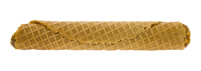 Wafer rolls with filling Isolated on a white background