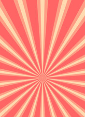 Fototapeta premium Sunlight glow horizontal background. Red and peach color burst background.