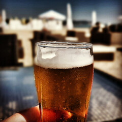 Holiday time, cold beer.