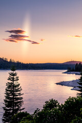 sunset on the lake