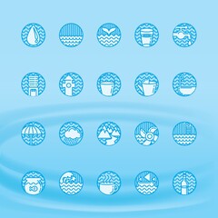 Collection of water icons